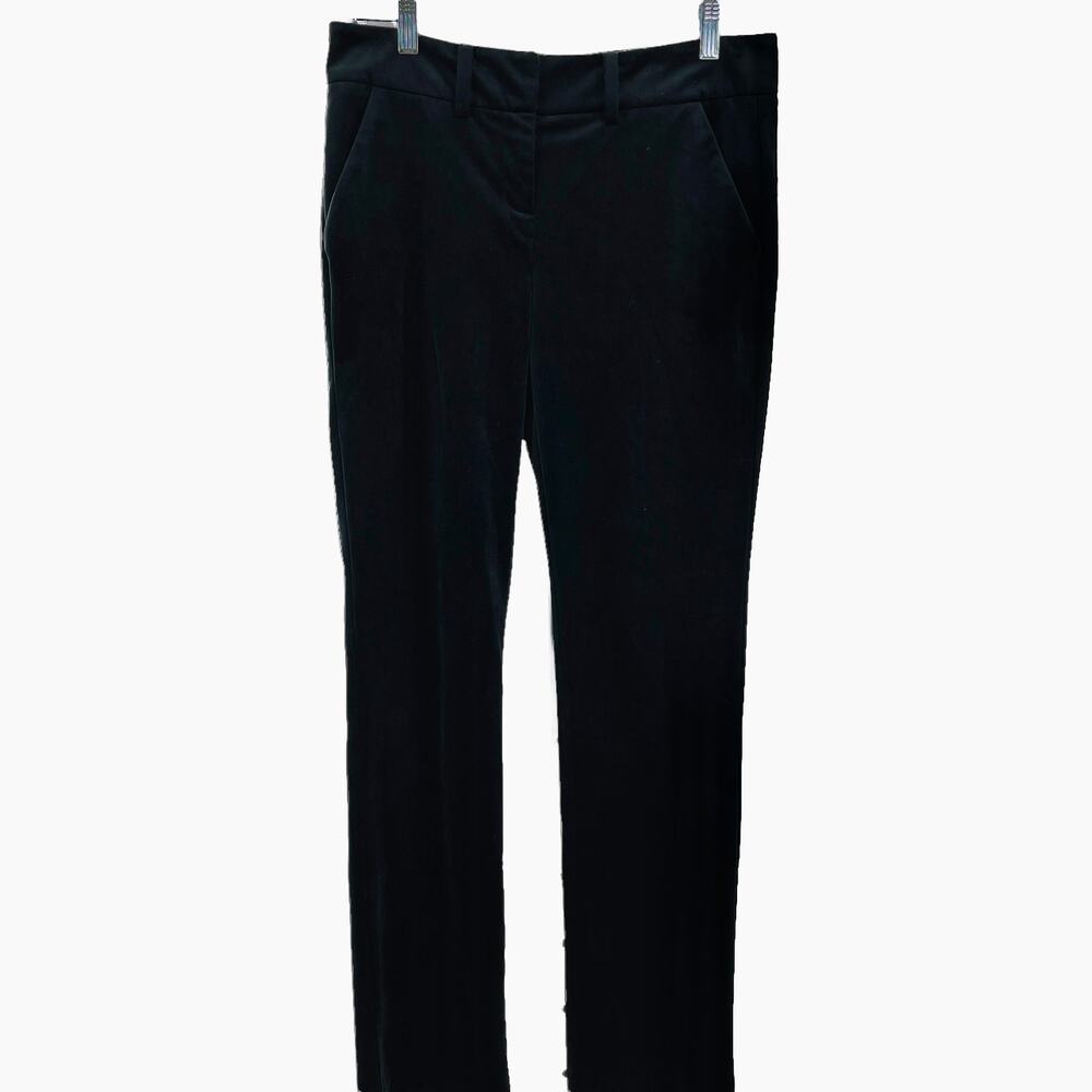 7th Avenue New York & Co Black Velvet Classic Dressy Cocktail Party Pants 4